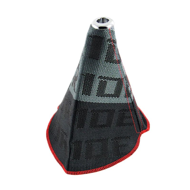 Racing Hyper Fabric shift knob Shifter Boot Cover MT/AT JDM Bride Chrome Top X1 - Image 3