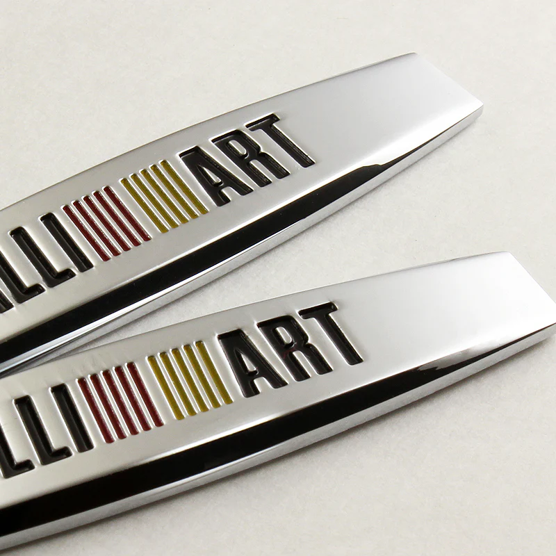 Mitsubishi Ralliart 3D Metal Emblem Sticker x2 - Image 3
