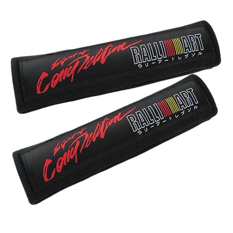 RALLIART Black Seat Belt Cover X2 - Image 2