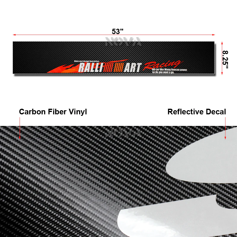Mitsubishi Ralliart Carbon Fiber Windshield Banner - Image 2