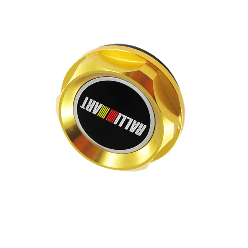 Ralliart Gold Racing Engine Oil Cap Oil Fuel Filler Cover Cap For Mitsubishi - Image 2