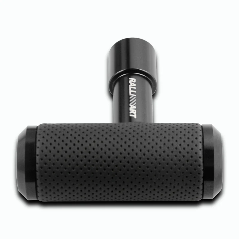 RALLIART Leather Car Shift Knob Aircraft Joystick Transmission Racing Gear Black - Image 5