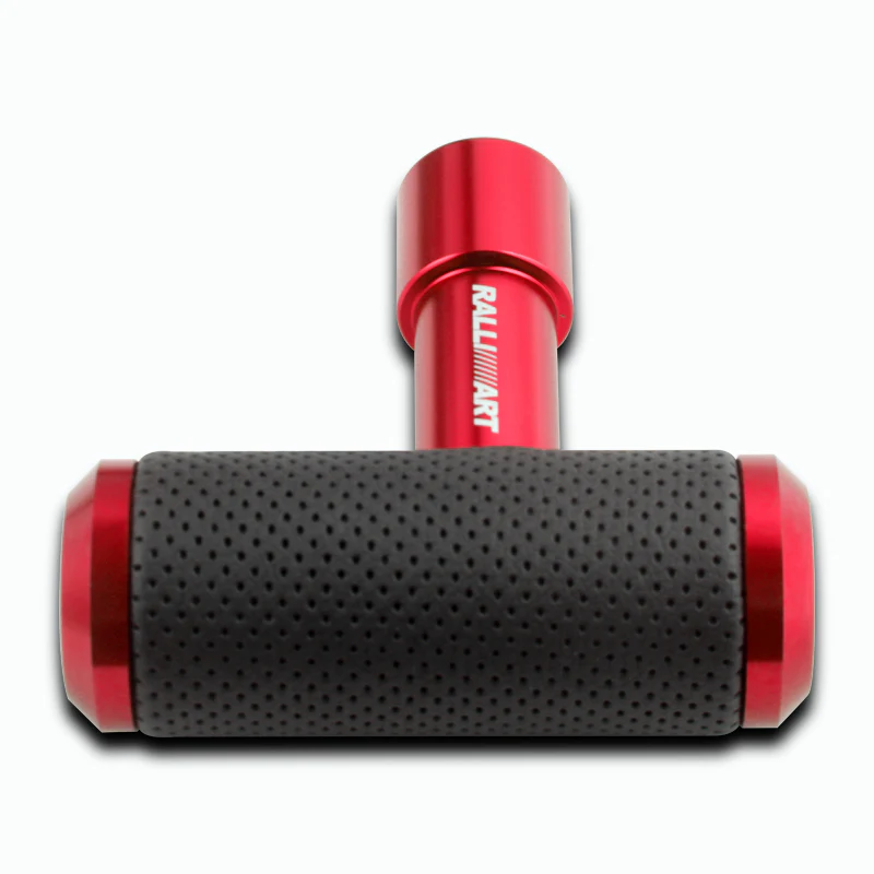 RALLIART Leather Car Shift Knob Aircraft Joystick Transmission Racing Gear Red - Image 5