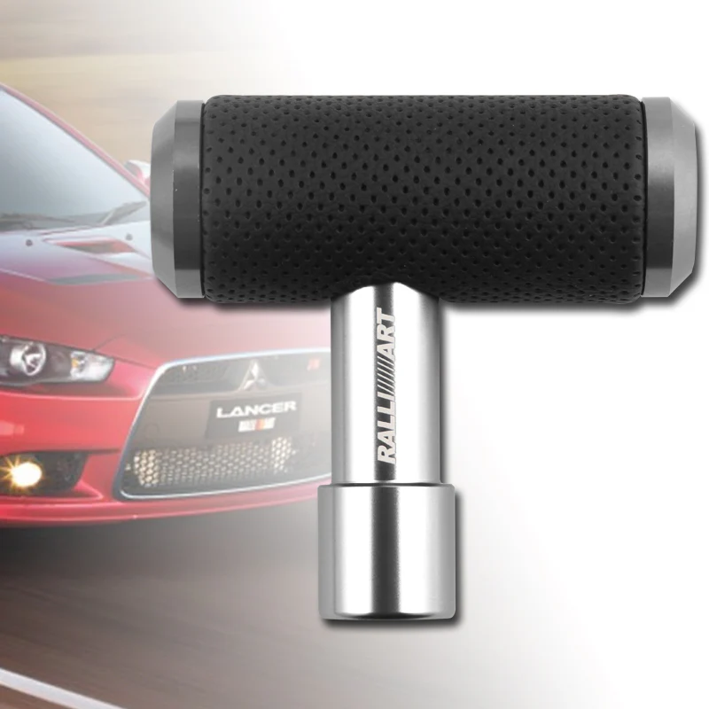 RALLIART Leather Car Shift Knob Aircraft Joystick Transmission Racing Gear SL - Image 4