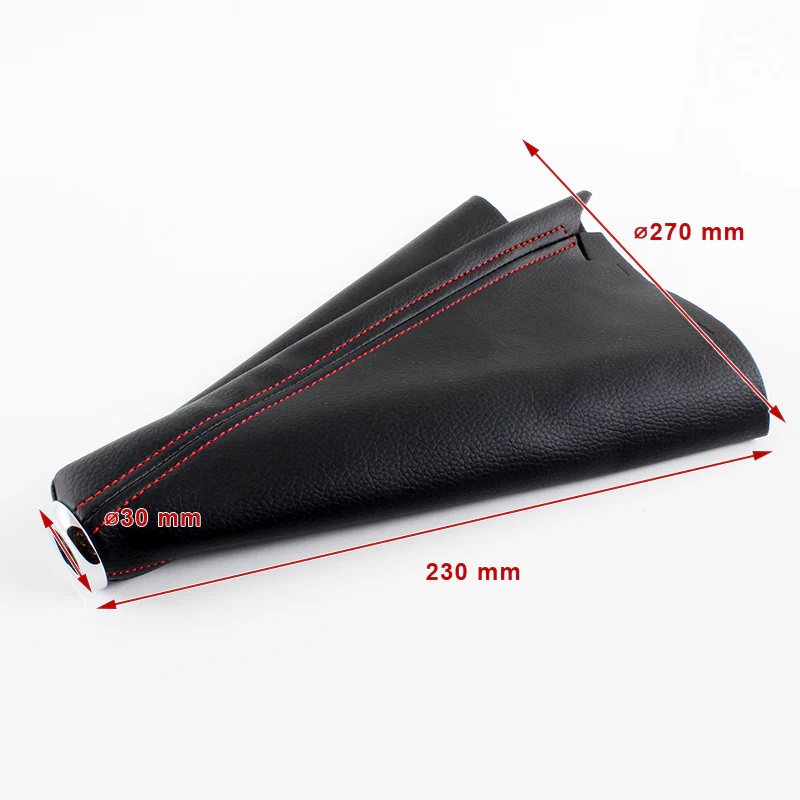 Mitsubishi Ralliart Red Stitched Black PVC Leather Shifter Boot Cover - Image 4