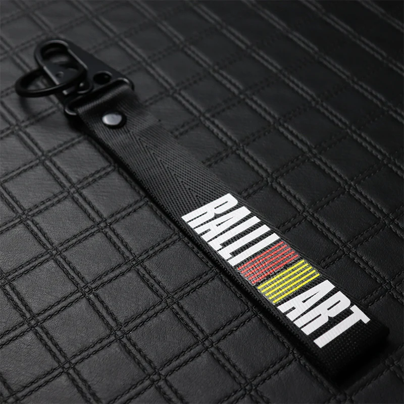 Mitsubishi Ralliart Black Keychain with Metal Key Ring - Image 2