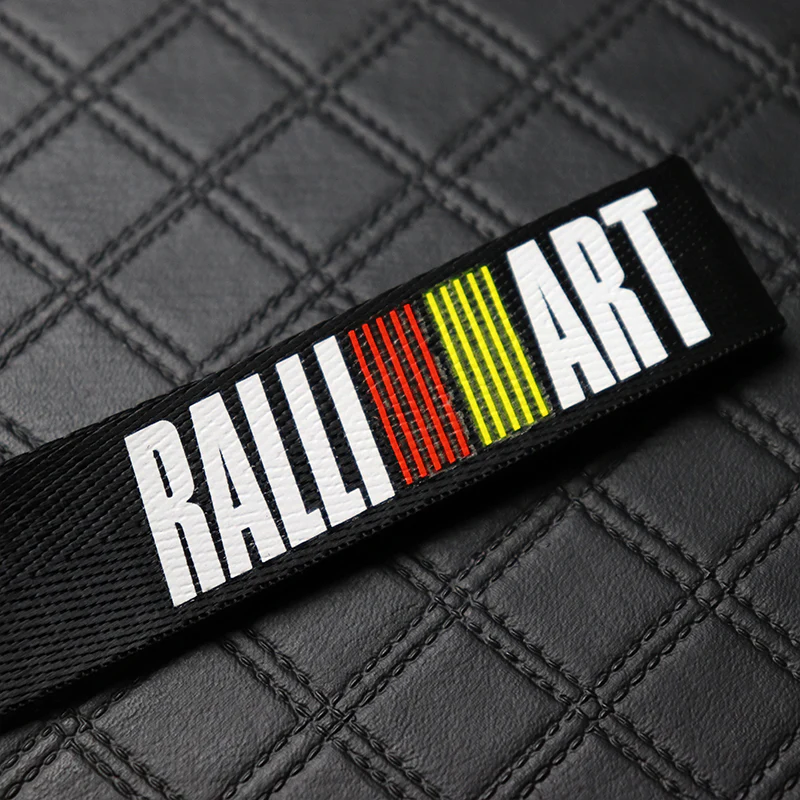 Mitsubishi Ralliart Black Keychain with Metal Key Ring - Image 4