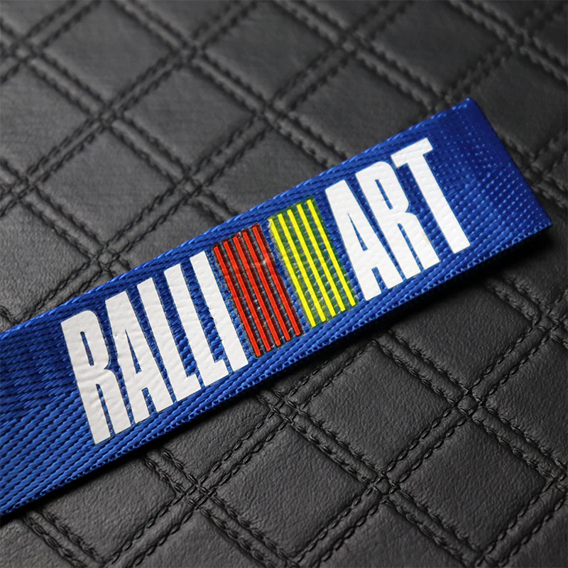 Mitsubishi Ralliart Blue Keychain with Metal Key Ring - Image 4