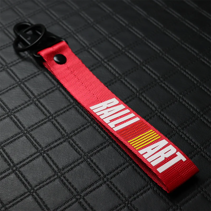 Mitsubishi Ralliart Red Keychain with Metal Key Ring - Image 2