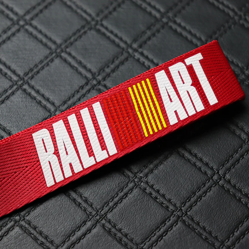 Mitsubishi Ralliart Red Keychain with Metal Key Ring - Image 4
