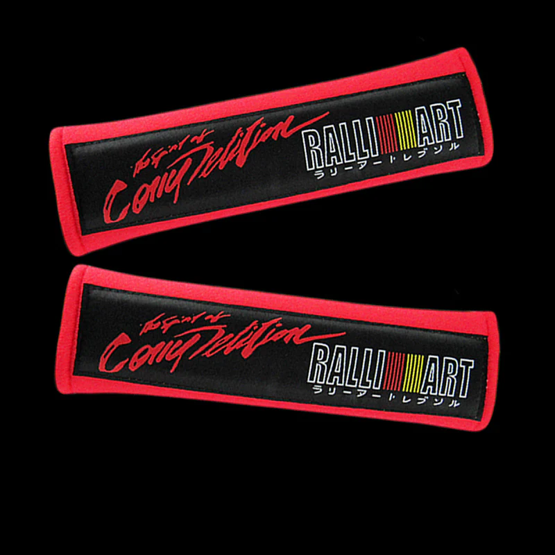 RALLIART Red Seat Belt Cover X2 - Image 3