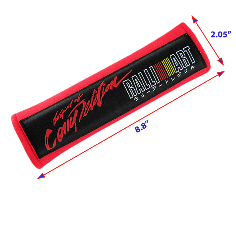 RALLIART Red Seat Belt Cover X2 - Image 5