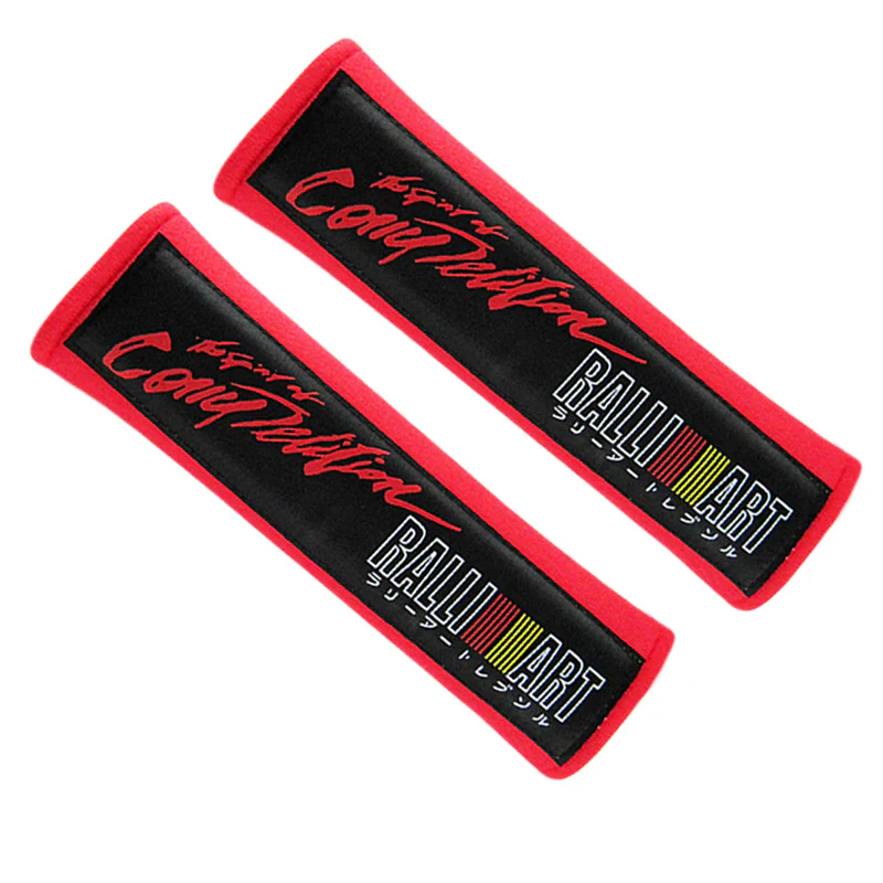 RALLIART Red Seat Belt Cover X2 - Image 6