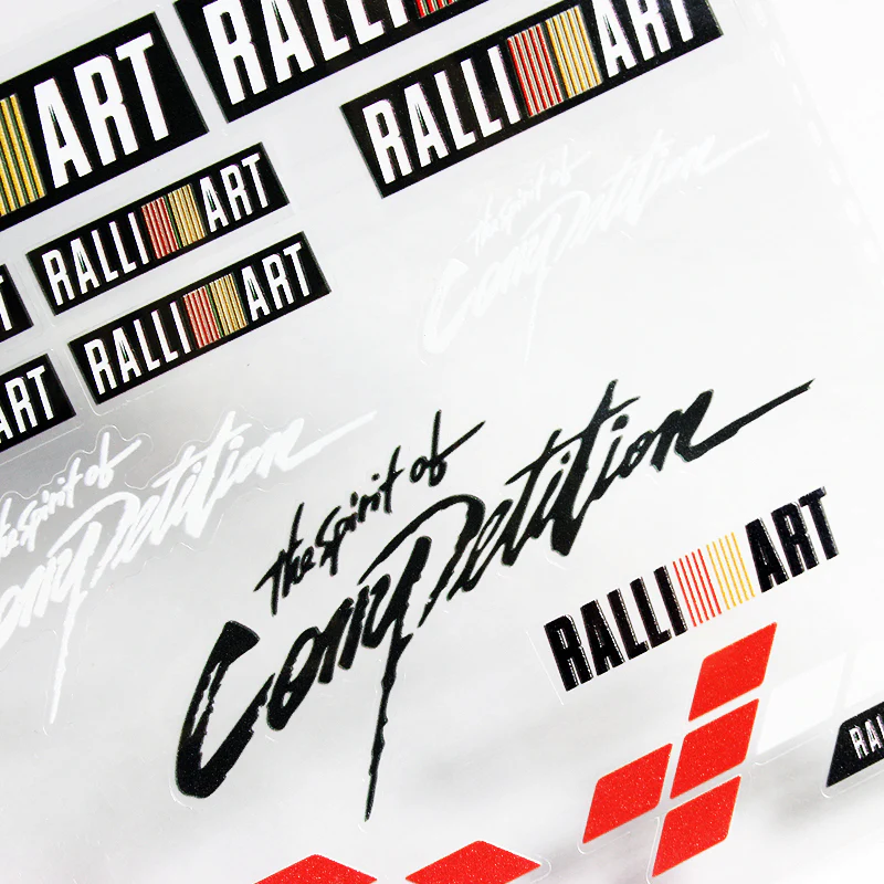 Mitsubishi Ralliart 13pcs Reflective Sticker Set - Image 3