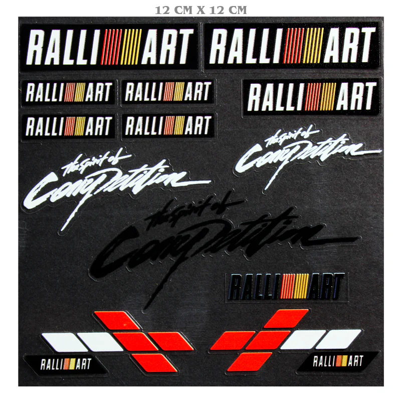 Mitsubishi Ralliart 13pcs Reflective Sticker Set - Image 4