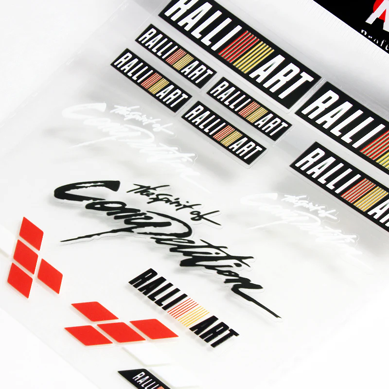 Mitsubishi Ralliart 13pcs Reflective Sticker Set - Image 8