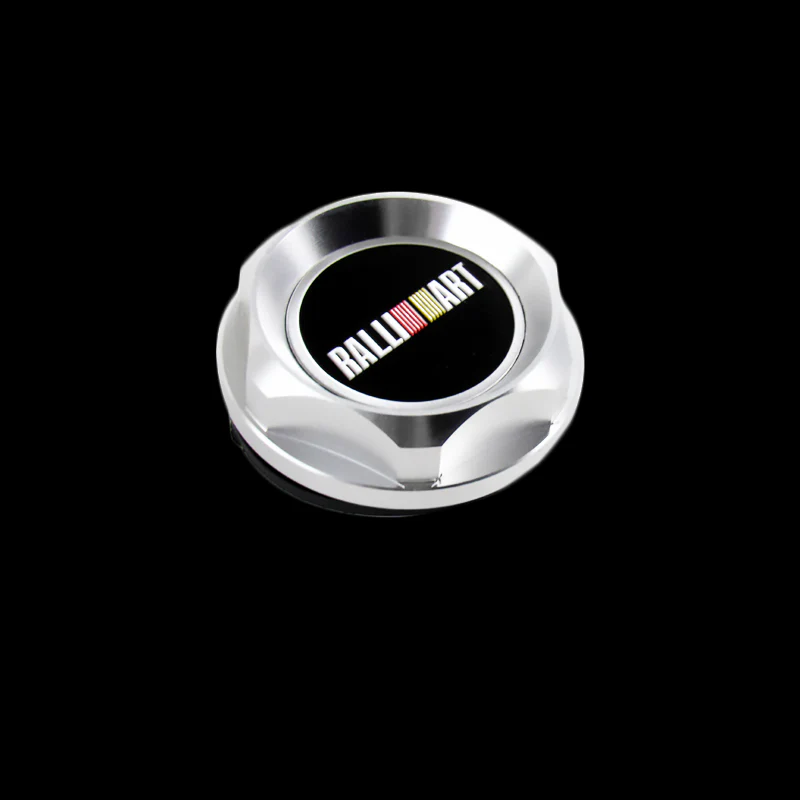 Ralliart SILVER Racing Engine Oil Cap Oil Fuel Filler Cover Cap For Mitsubishi - Image 4