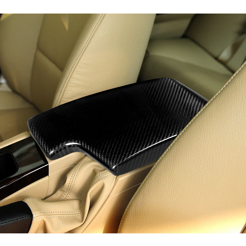 Real Carbon Fiber Center Console Armrest Cover For 2006 – 2012 BMW 3-Series E90 / E91 /E92 / E93 - Image 5