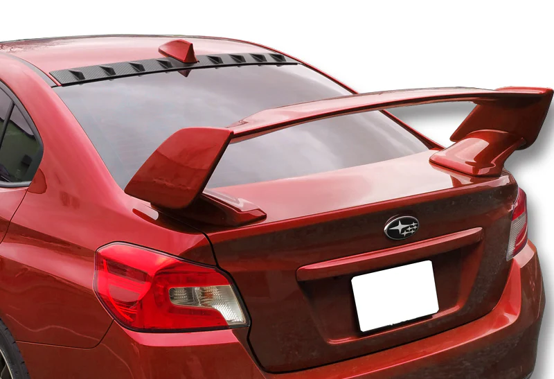 Real Carbon Fiber Rear Roof Spoiler Wing For 2015-2021 Subaru WRX STI Impreza 4-DR / Sedan -Shark Fin Style - Image 7