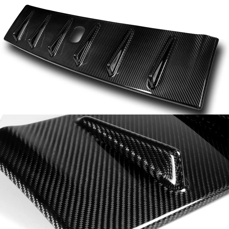 Real Carbon Fiber Rear Roof Vortex Generator Spoiler Wing For 2008-2015 Mitsubishi Lancer Evolution 10 W/Antenna Base -Shark Fin Style - Image 2