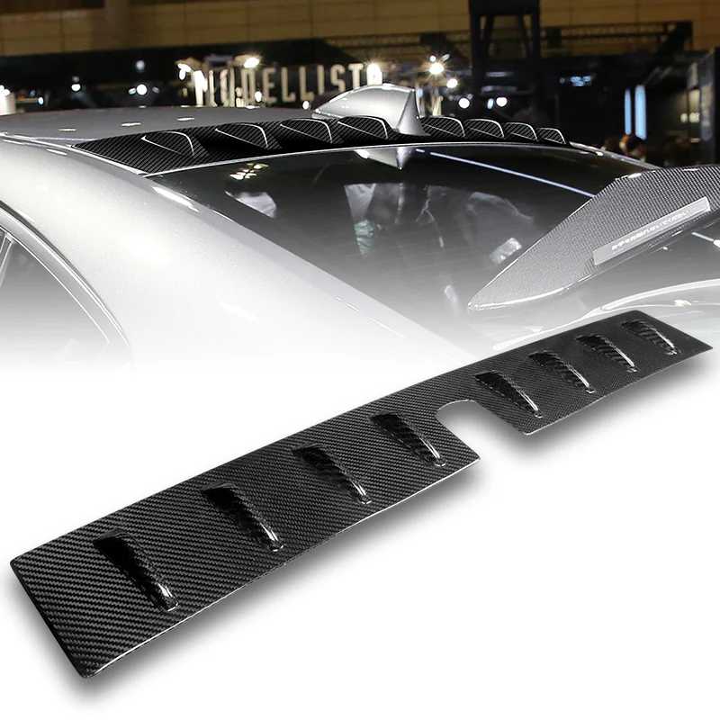 Real Carbon Fiber Rear Roof Vortex Generator Spoiler Wing For 2022 2023 2024 2025 Subaru WRX -Shark Fin Style - Image 11