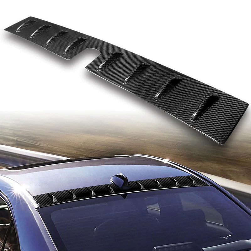 Real Carbon Fiber Rear Roof Vortex Generator Spoiler Wing For 2022 2023 2024 2025 Subaru WRX -Shark Fin Style - Image 5