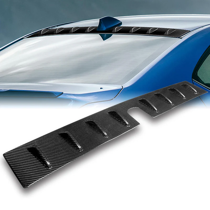 Real Carbon Fiber Rear Roof Vortex Generator Spoiler Wing For 2022 2023 2024 2025 Subaru WRX -Shark Fin Style - Image 6