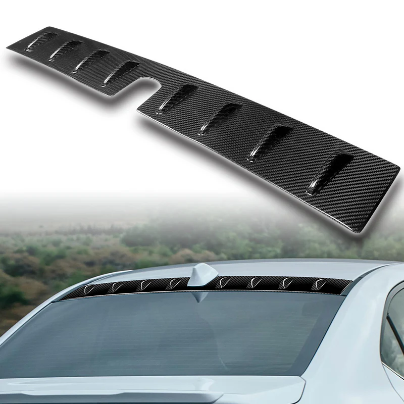 Real Carbon Fiber Rear Roof Vortex Generator Spoiler Wing For 2022 2023 2024 2025 Subaru WRX -Shark Fin Style - Image 7