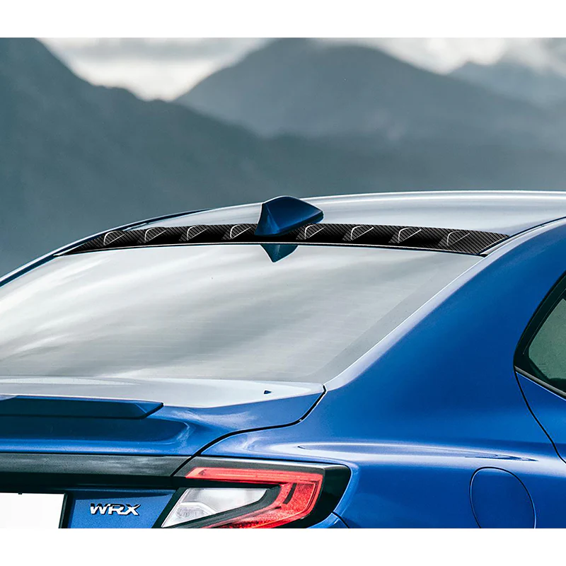 Real Carbon Fiber Rear Roof Vortex Generator Spoiler Wing For 2022 2023 2024 2025 Subaru WRX -Shark Fin Style - Image 9
