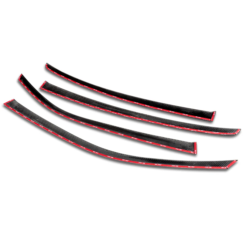 Real Carbon Fiber Tape On Side Window Sun Shield Rain Guard Visor For 2011 - 2021 Dodge Charger 4PCS - Image 5