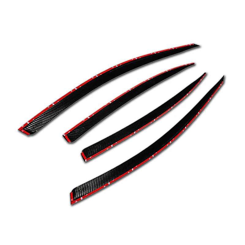 Real Carbon Fiber Tape On Side Window Sun Shield Rain Guard Visor For 2015 - 2018 Mercedes-Benz W205 C-Class C180 C200 C300 C63 C43 Sedan - Image 3