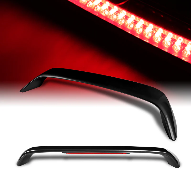 Rear Trunk Lip Spoiler Wing For 1996-2000 Honda Civic Coupe 2-Door With LED Brake Light -ABS Painted Black - Image 5