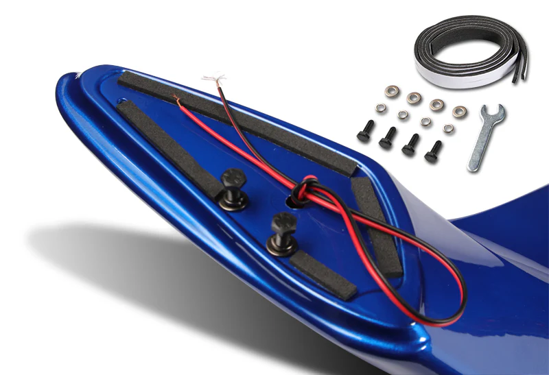 Rear Trunk Lip Spoiler Wing For 1996-2000 Honda Civic Coupe 2-Door With LED Brake Light -ABS Painted Blue - Image 2