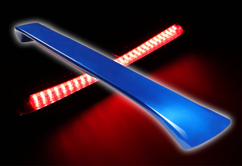 Rear Trunk Lip Spoiler Wing For 1996-2000 Honda Civic Coupe 2-Door With LED Brake Light -ABS Painted Blue - Image 5