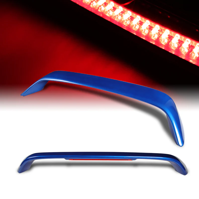 Rear Trunk Lip Spoiler Wing For 1996-2000 Honda Civic Coupe 2-Door With LED Brake Light -ABS Painted Blue - Image 6