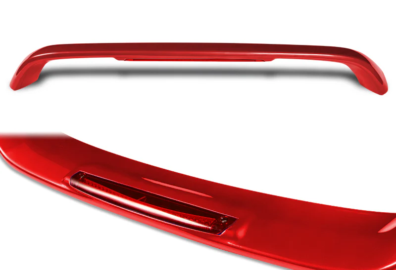 Rear Trunk Lip Spoiler Wing For 1996-2000 Honda Civic Coupe 2-Door With LED Brake Light -ABS Painted Red - Image 3