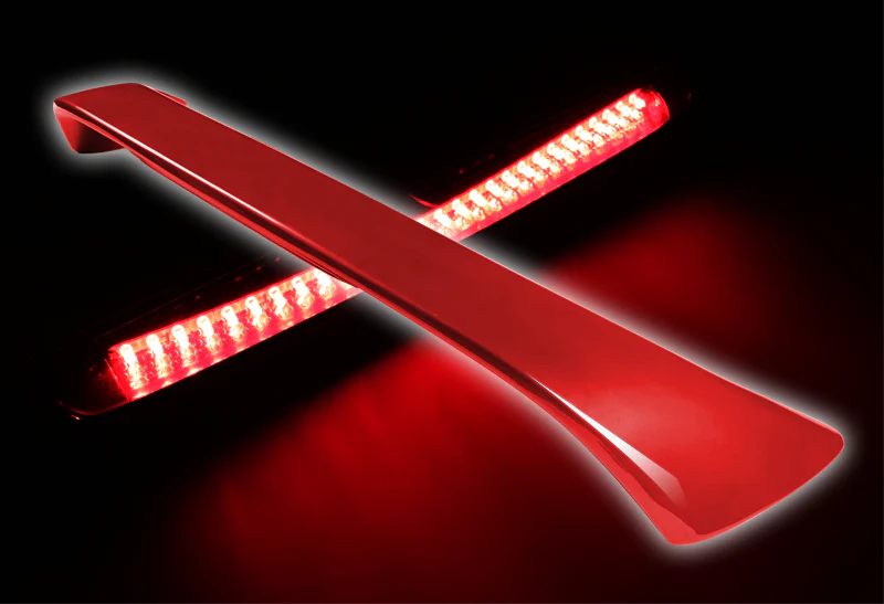 Rear Trunk Lip Spoiler Wing For 1996-2000 Honda Civic Coupe 2-Door With LED Brake Light -ABS Painted Red - Image 5