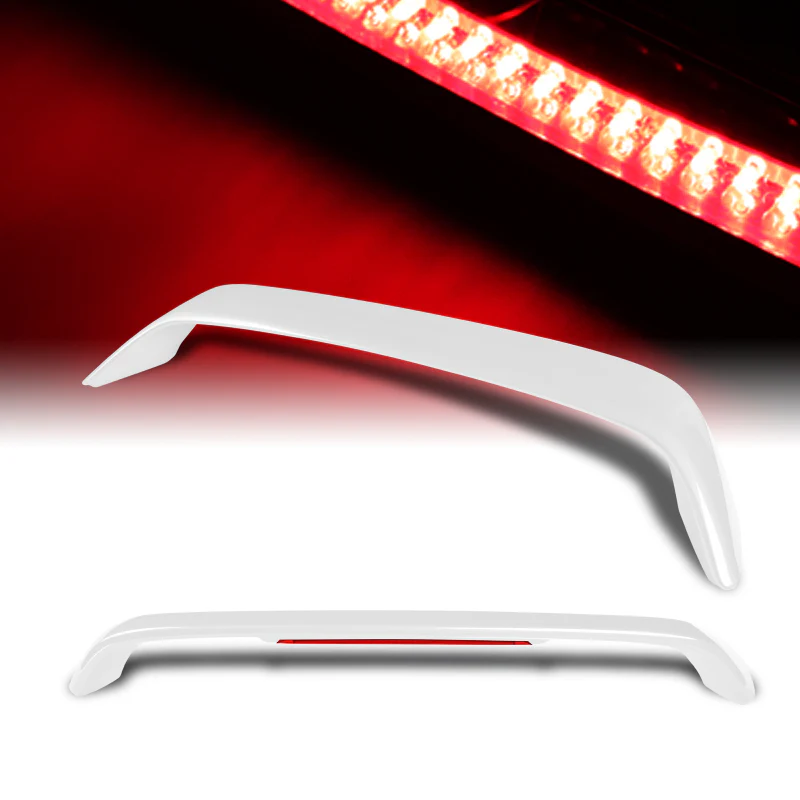 Rear Trunk Lip Spoiler Wing For 1996-2000 Honda Civic Coupe 2-Door With LED Brake Light -ABS Painted White - Image 6