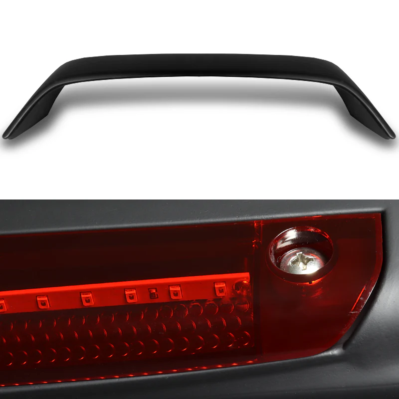 Rear Trunk Lip Spoiler Wing For 1996-2000 Honda Civic Coupe 2-Door With LED Brake Light -ABS Unpainted Matte Black - Image 2