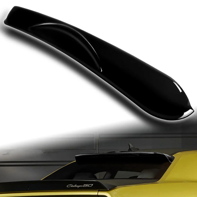 Rear Window Roof Visor Wing Spoiler For 2008-2023 Dodge Challenger -Smoke Acrylic - Image 5