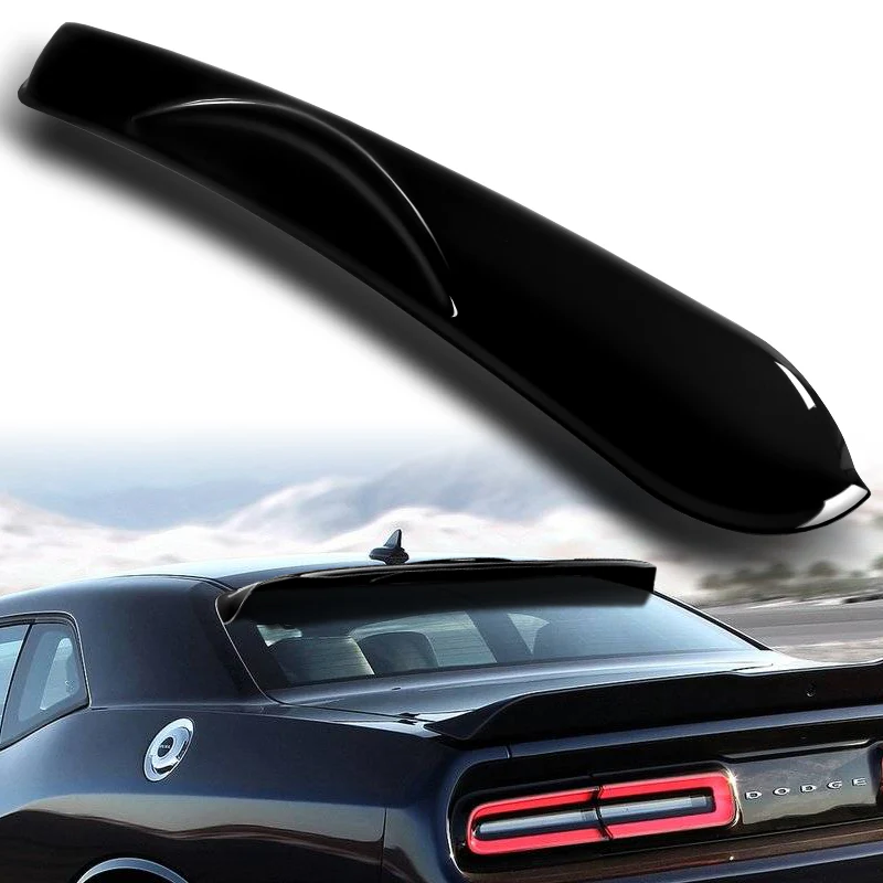 Rear Window Roof Visor Wing Spoiler For 2008-2023 Dodge Challenger -Smoke Acrylic - Image 6