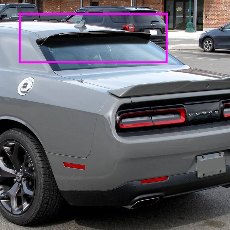 Rear Window Roof Visor Wing Spoiler For 2008-2023 Dodge Challenger -Smoke Acrylic - Image 7