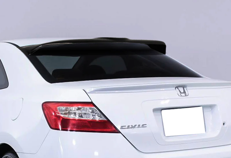 Rear Window Roof Visor Wing Spoiler For 2006-2011 Honda Civic 2-DR / Coupe -Smoke Acrylic - Image 3