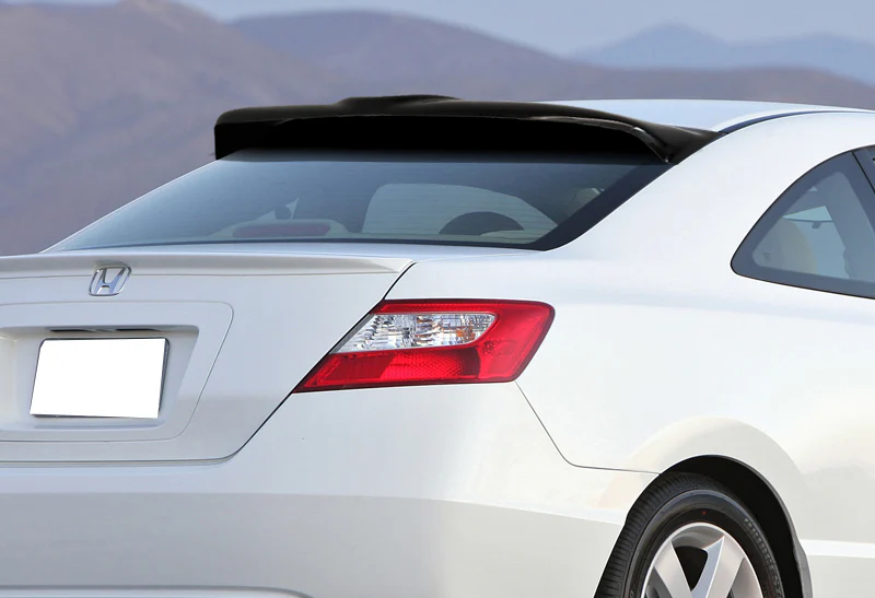 Rear Window Roof Visor Wing Spoiler For 2006-2011 Honda Civic 2-DR / Coupe -Smoke Acrylic - Image 4