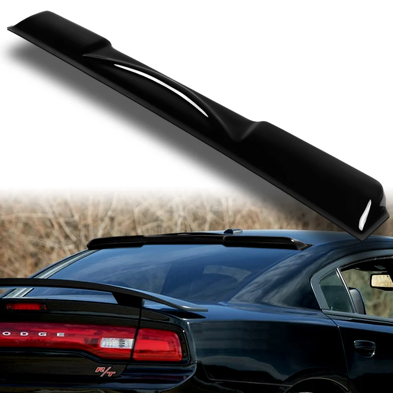 Rear Window Roof Visor Wing Spoiler For 2011-2023 Dodge Charger -Black ABS - Image 5