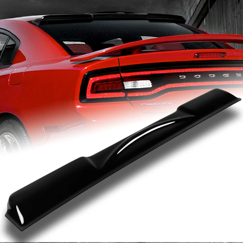Rear Window Roof Visor Wing Spoiler For 2011-2023 Dodge Charger -Black ABS - Image 6