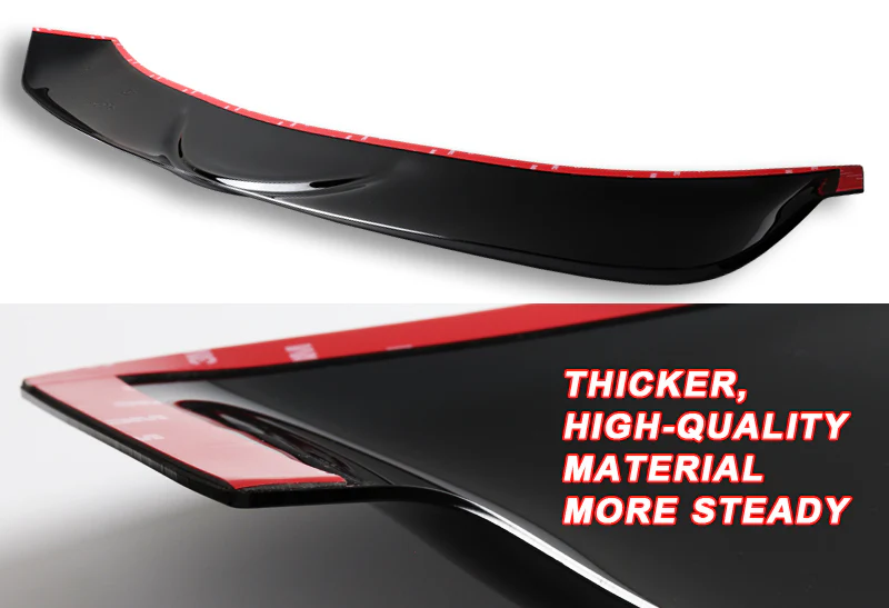 Rear Window Roof Visor Wing Spoiler For 2013-2017 Honda Accord Sedan 4-DR -Smoke Acrylic - Image 2