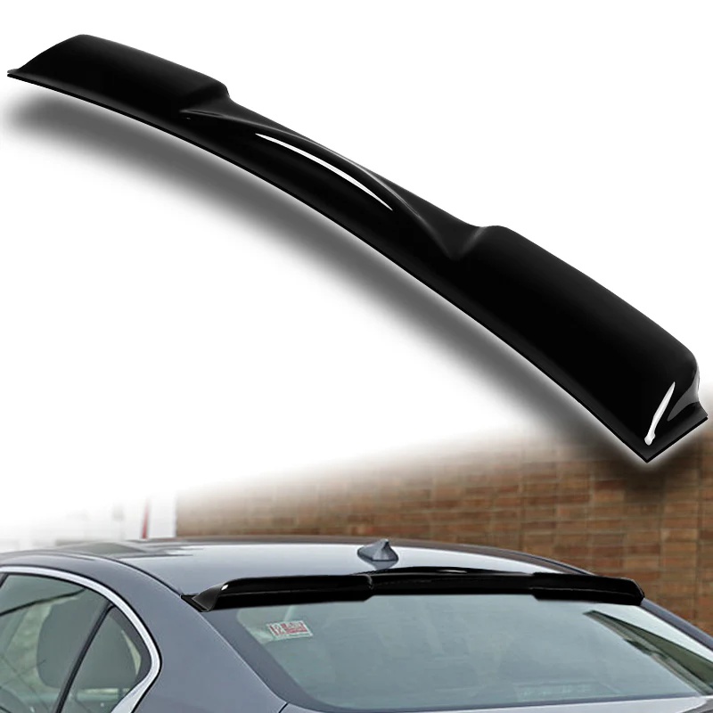 Rear Window Roof Visor Wing Spoiler For 2014-2021 Infiniti Q50 -Black ABS - Image 5