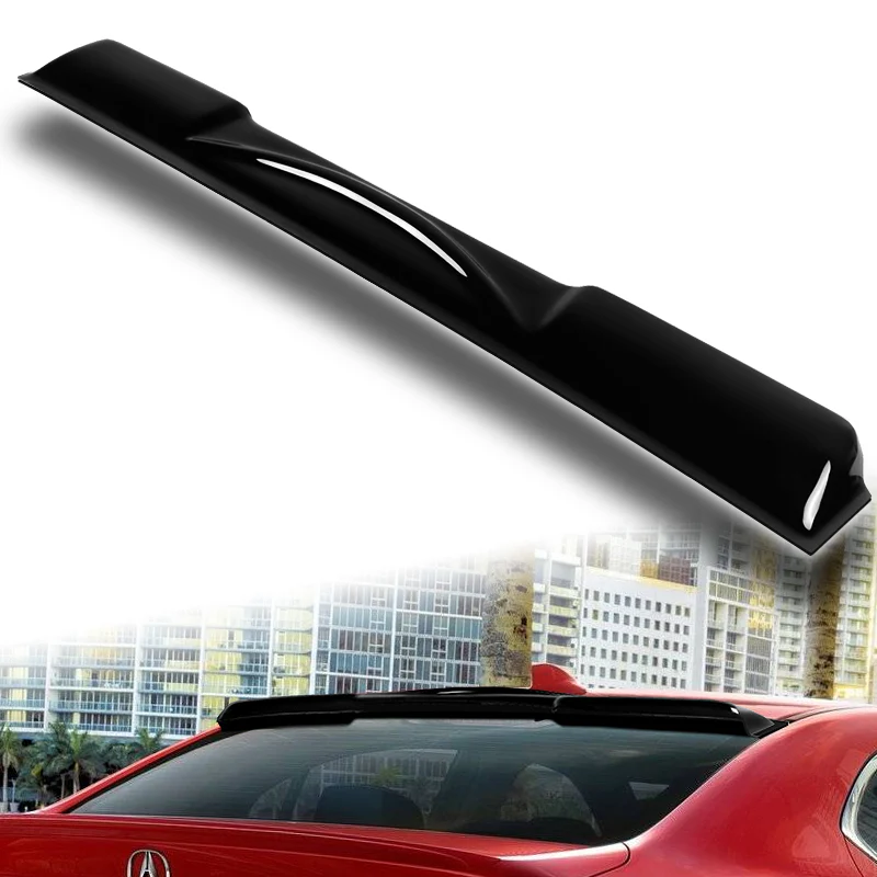 Rear Window Roof Visor Wing Spoiler For 2015-2020 Acura TLX -Black ABS - Image 5