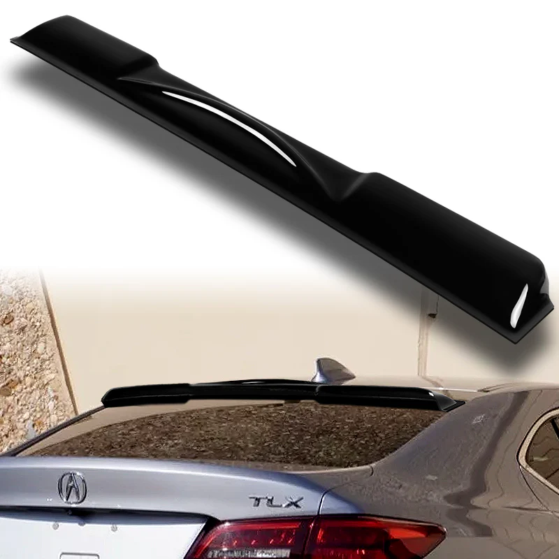 Rear Window Roof Visor Wing Spoiler For 2015-2020 Acura TLX -Black ABS - Image 6